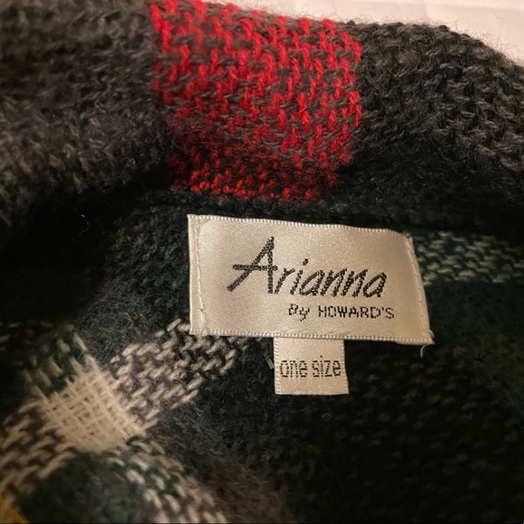 Arianna by Howard’s Plaid Hooded Cape - Picture 3 of 4